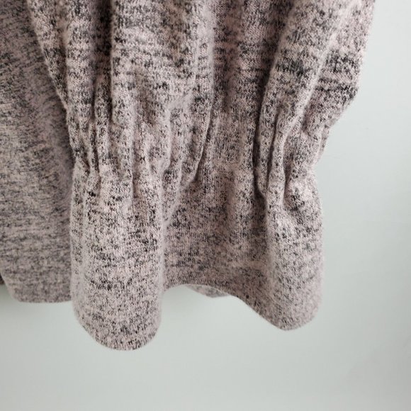 Lucky Brand Womens Soft Swit Sweater Ribbed Long Bell Sleeve Black Pink Large - Picture 5 of 7